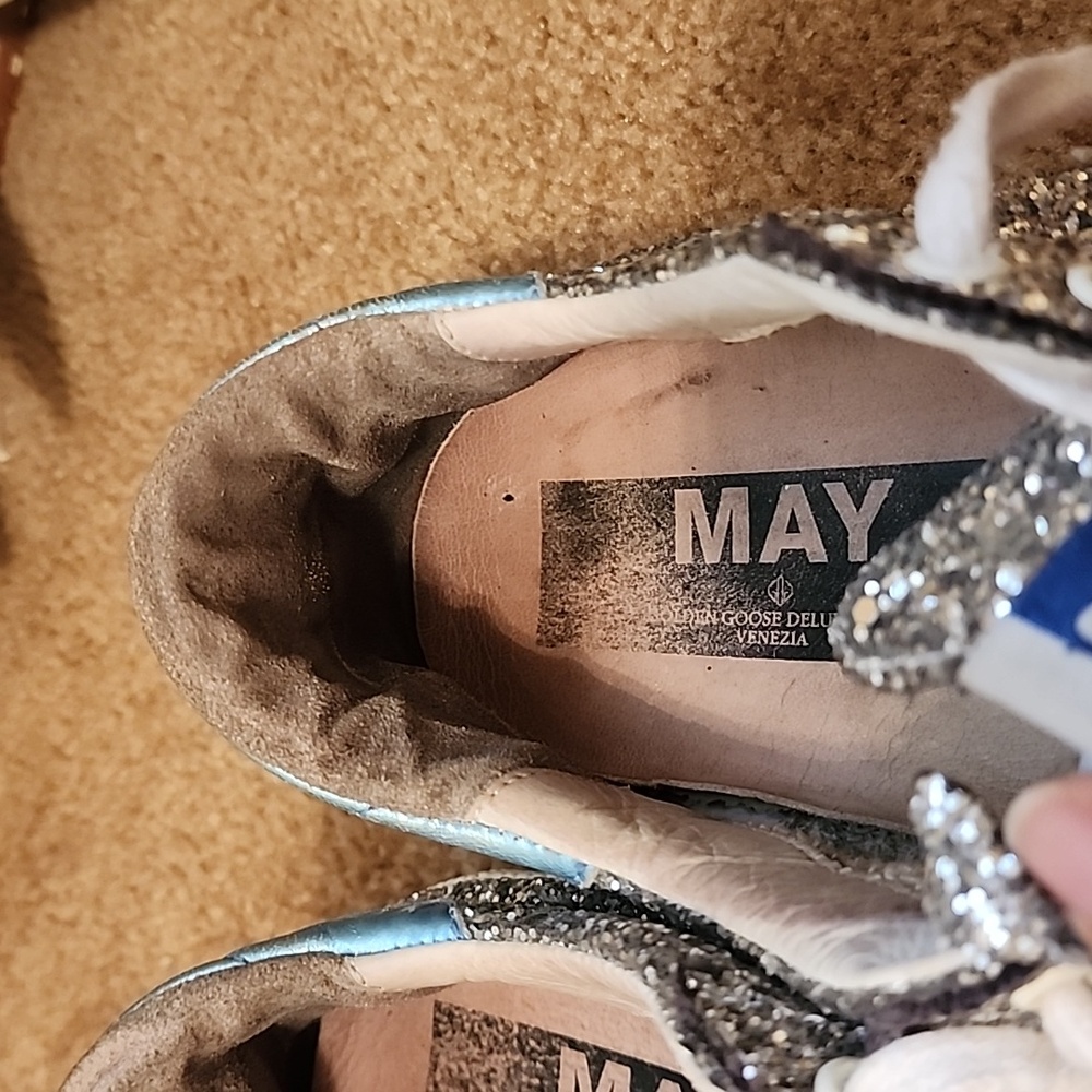 Golden Goose MAY Glitter Sylver Sneakers - Picture 3 of 16